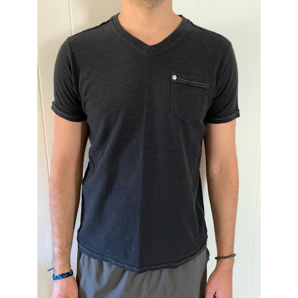 Free planet black v neck